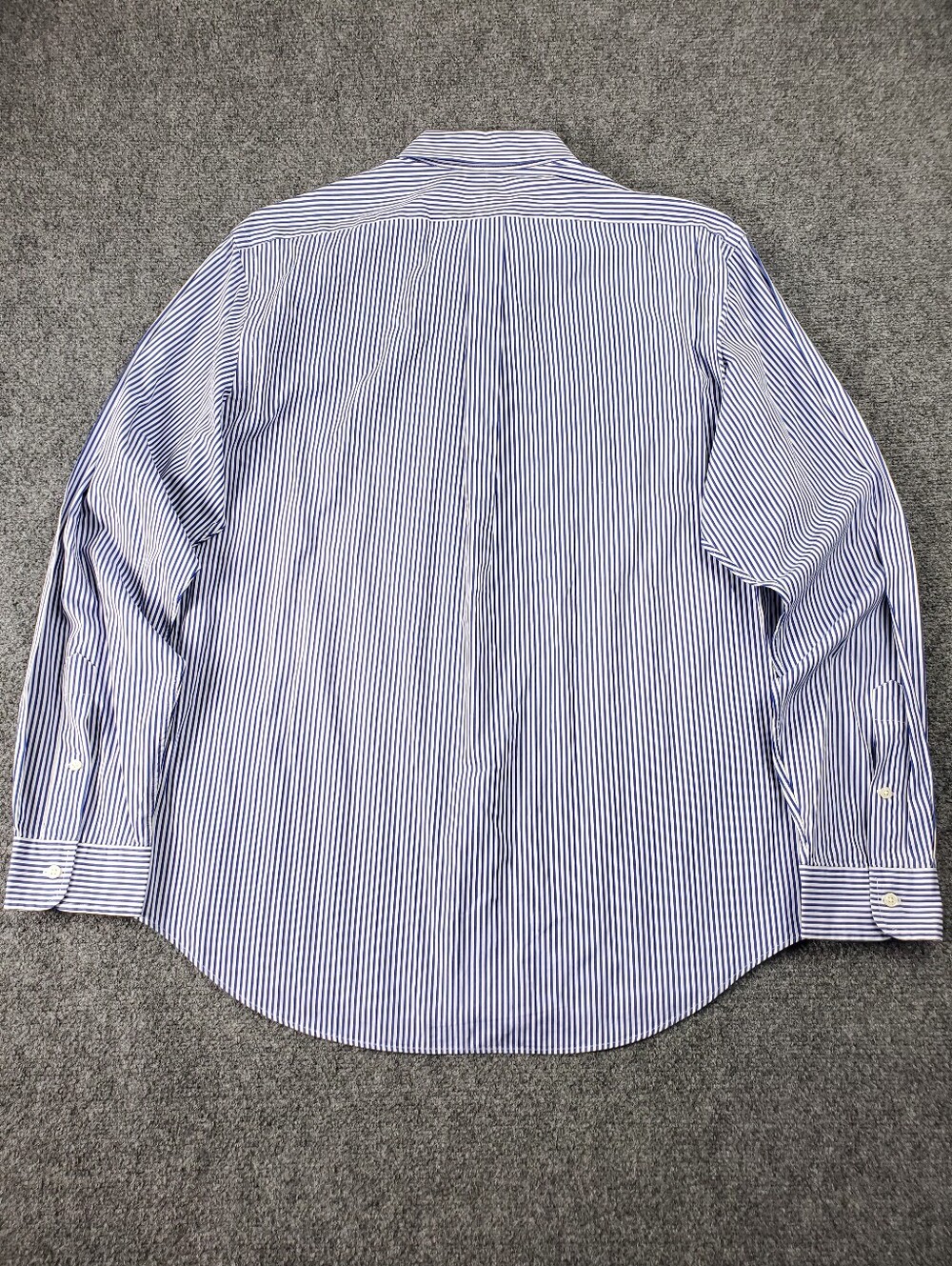 Ralph Lauren Striped Poplin Shirt XL Blue Button Down Preppy Business Casual - Picture 3 of 9